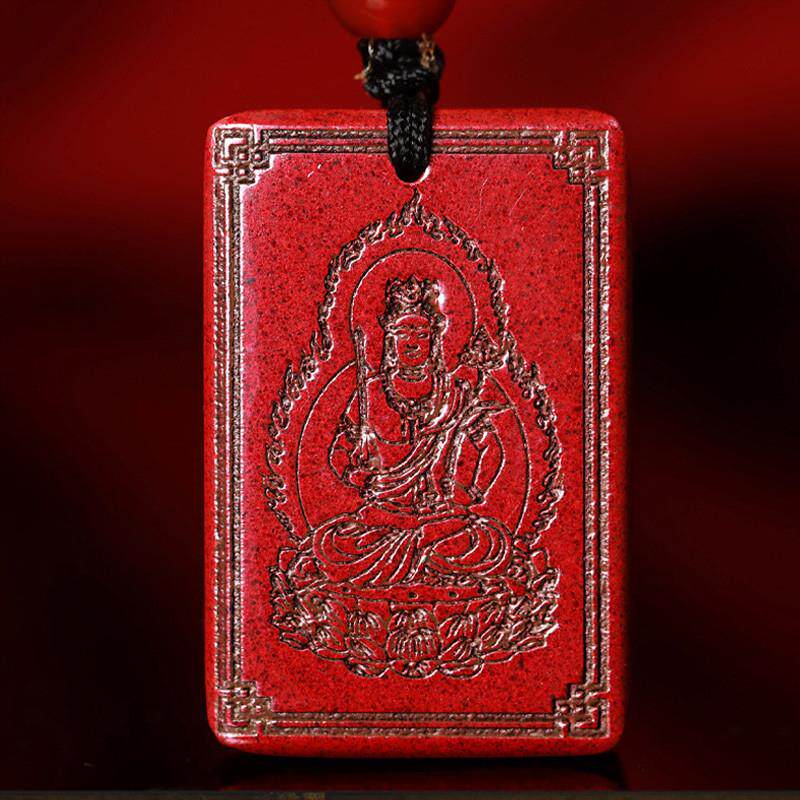 朱砂生肖吊坠宝宝佛观音菩萨男女虎蛇猪猴龙牛马项链饰品礼物