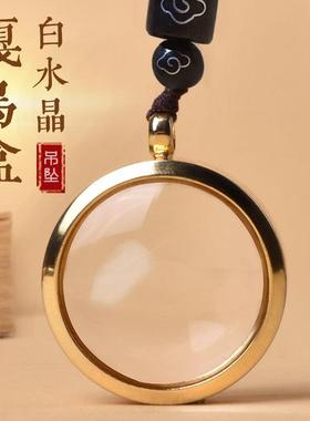 天然白水晶舍利瓶塔吊坠密封防水空心嘎乌盒挂件可打开护身符饰品