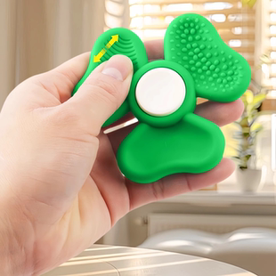 三叶草手指尖陀螺分心克星感官石提升专注力训练解压解决焦虑玩具