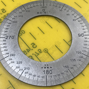 360度不锈钢刻度盘机械配套刻度盘圆盘锯90x50x2加厚通用刻度圆盘