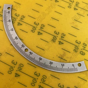 90度逆时针半圆刻度机械角度盘机器配件 不锈钢圆盘150#130#1配件