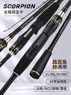 皓顿M调路亚竿MH硬度雷强竿打黑竿UL微物马口渔竿远投鱼竿