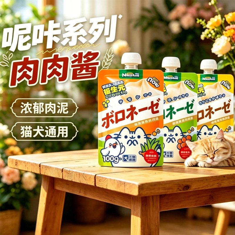 呢咔零食咕噜酱肉肉酱全阶段成幼图片