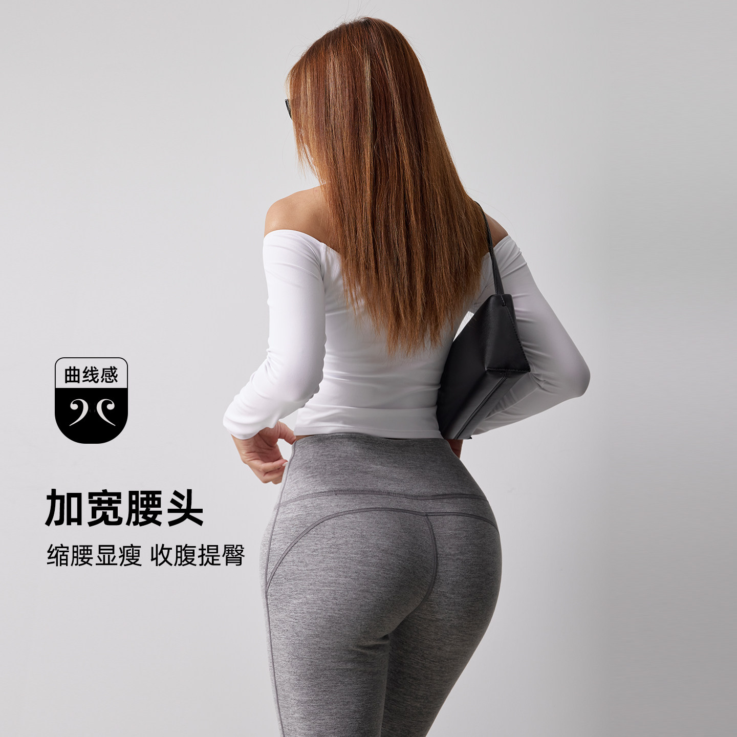 fitlife秋冬加厚双面绒休闲长裤女翘臀长腿高腰运动御寒喇叭裤