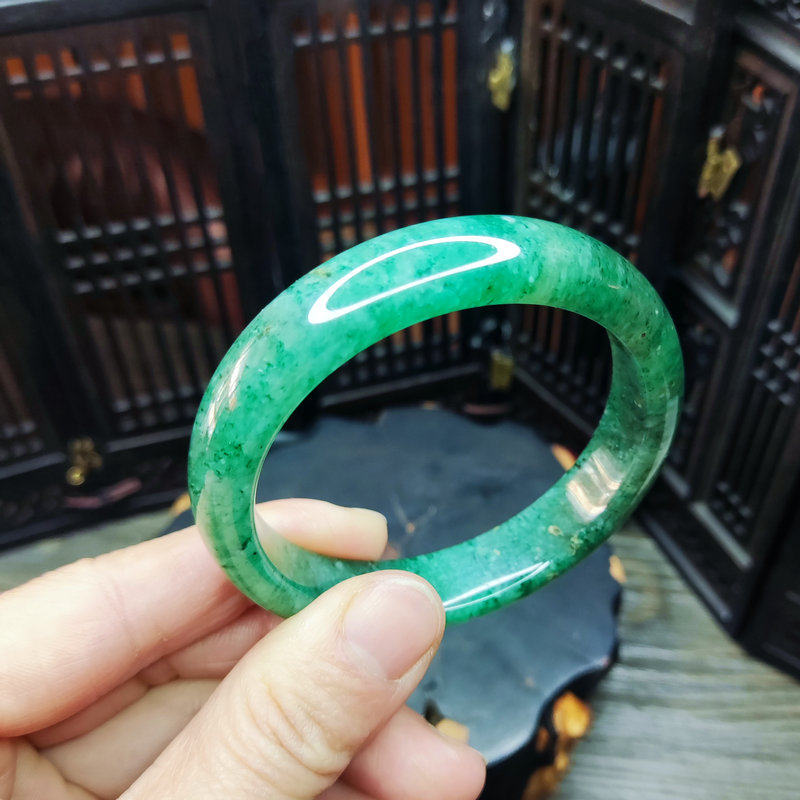 玉手镯南阳独山玉天蓝扁条手环