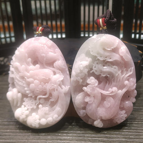 龙凤呈祥吊坠挂件独山玉石情侣佩