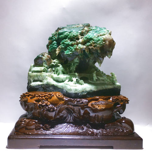 天然玉雕玉石独山玉山摆件工艺品