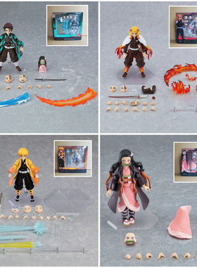 Figma 可动鬼灭之刃 522 黏土508恶魔祢豆子 498炭治郎 手办模型