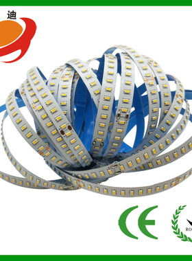 LED灯条灯带3014芯片1米192颗灯珠暖白两端接线12V恒压客厅装饰条