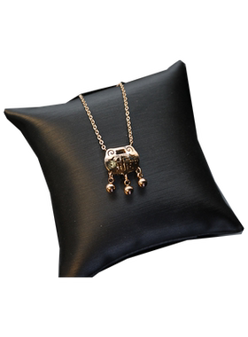 福字项链本命年项链女森系玫瑰金