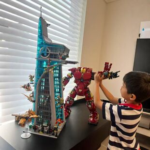 积木联盟漫威大厦人仔系列超级玩模型复仇者拼装国产英雄益智10岁