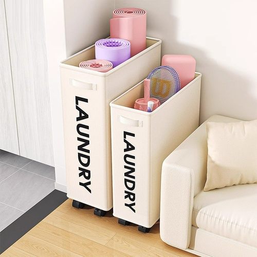 瑜伽垫收纳筐家用带轮可移动