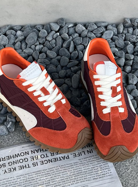 真皮橡胶底德训鞋女鞋子新款春季显瘦舒适百搭休闲运动鞋cf8073