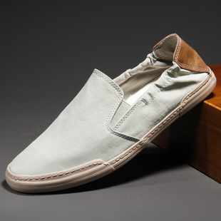 男鞋 新款 秋季 百搭一脚蹬帆布鞋 韩版 布鞋 潮流休闲潮鞋 经典 板鞋 男士