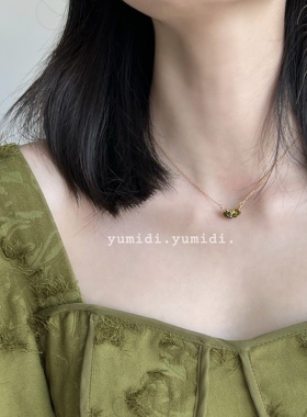 yumidi锆石925银波光粼粼锁骨链