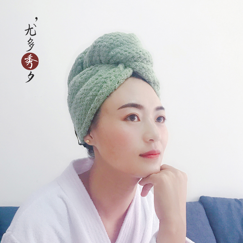 乾燥帽子の女性は非常に吸水速度が高く、可愛いシャンプータオルと頭巾を包んでいます。長髪のバスタオルは日本に通用します。