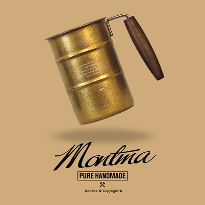 Montma美式复古水杯咖啡杯露营户外茶杯304不锈钢啤酒杯野炊装备