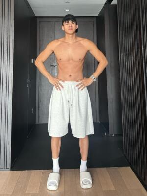 JZD宽松阔腿运动透气休闲短裤男