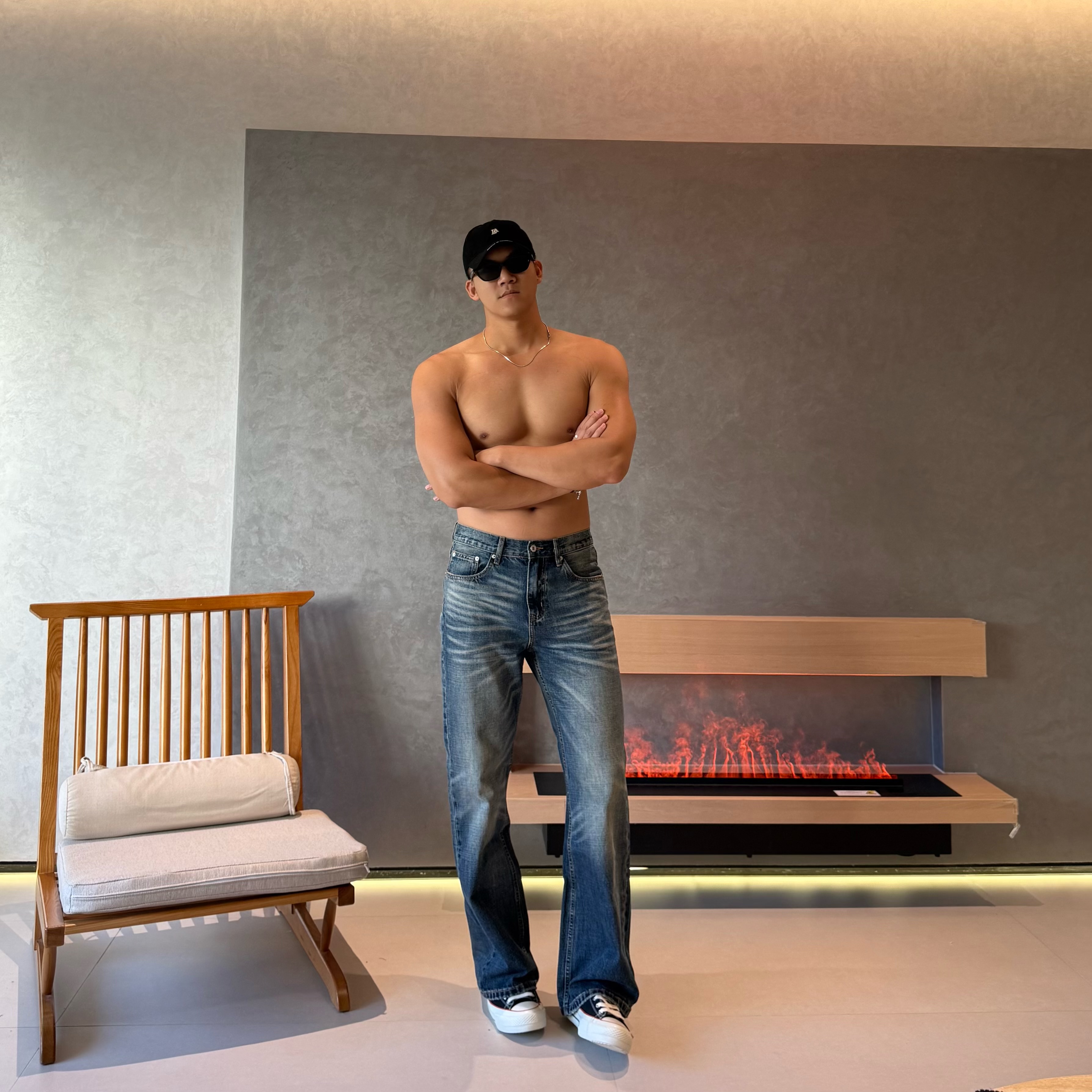 JZD美式复古直筒显瘦牛仔裤男