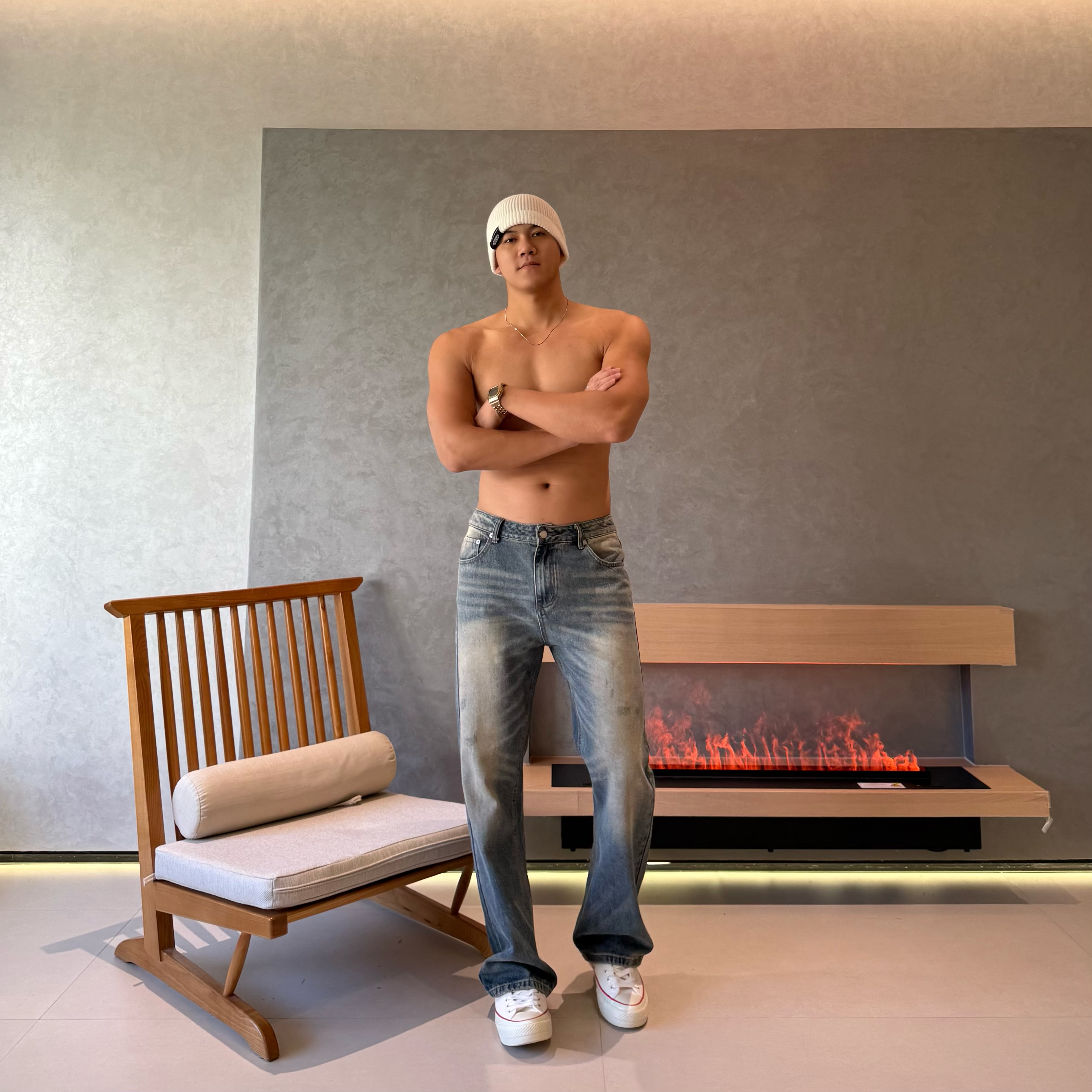 JZD秋季美式高街直筒休闲牛仔裤