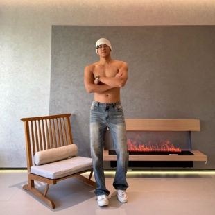 百搭通勤显瘦休闲长裤 JZD 高街复古直筒水洗牛仔裤 美式 男 秋季