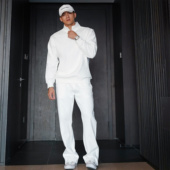 白 高街直筒显瘦百搭休闲裤 黑 JZD 春装 美式 运动健身阔腿卫裤 男