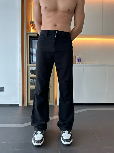 JZD美式潮流微喇显瘦休闲西裤男