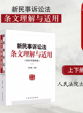 正版 2023新版 新民事诉讼法条文理解与适用 上下册 江必新 新民事诉讼法逐条解读典型案例条文解读适用涉外民事诉讼程序 人民法院