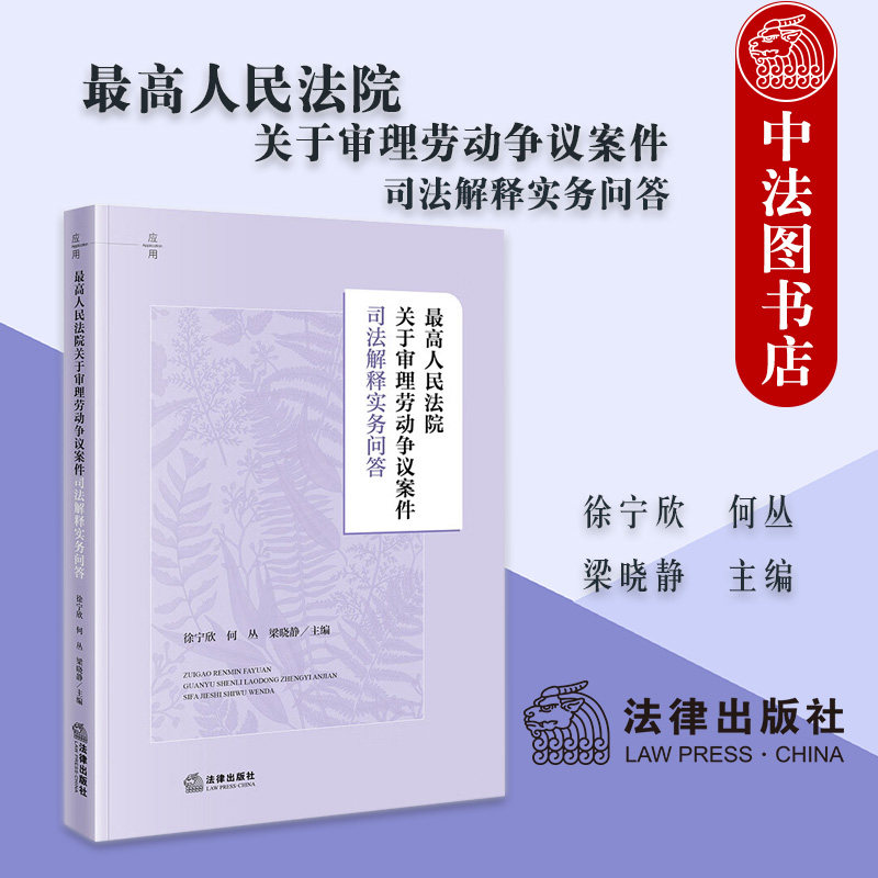 正版 最高人民法院关于审理劳动争议案件司法解释实务问答 徐宁欣 何丛 梁晓静 法律出版社 HR律师仲裁员司法工作者劳动争议实务书 - 实物图