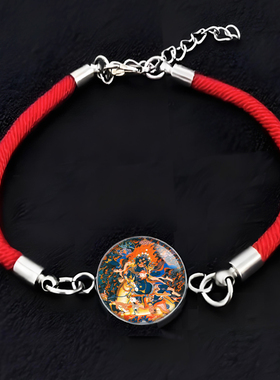 吉祥天母佛像佛像手链饰品挂件密宗护法功德天女随身手串佛珠礼品