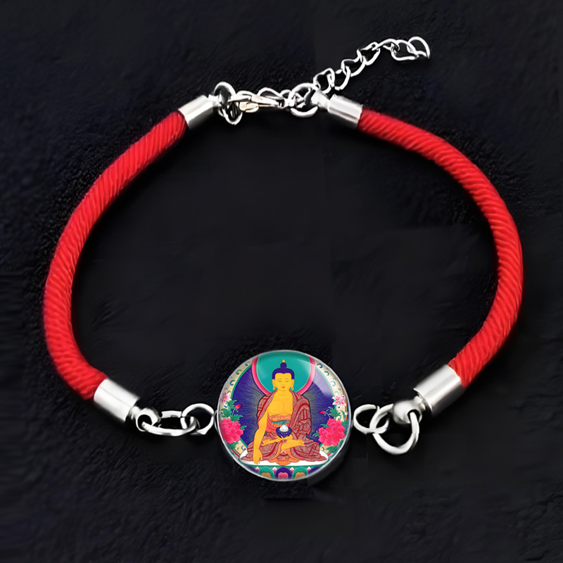 释迦牟尼手链饰品挂件释迦摩尼佛像藏传护法神结缘随身手串佛珠