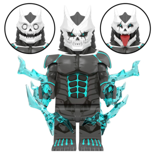 怪兽八号热番动漫日比野卡夫卡第三方积木人仔玩具WM2834