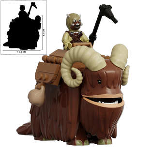 适用乐高星球大战曼达洛人班萨兽第三方拼装积木人仔玩具LK0003