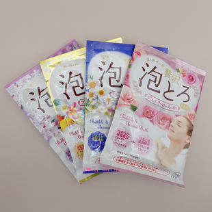 COW牛乳胶原美肌泡泡浴 鸡蛋花 玫瑰 洋柑菊 30G 茉莉 日本正品