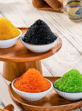 绿色红色寿司鱼籽100g小粒 日式料理绿红黑蟹籽 即食蟹子鱼子