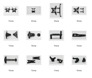 七叔的日常 鹏翔1:18RC遥控车PX9300配件大全 底盘摆臂车架防撞