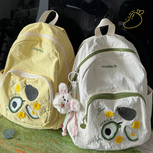 轻便2025新款日韩风带作业大学生小书包可爱搞怪出去玩背的双肩包