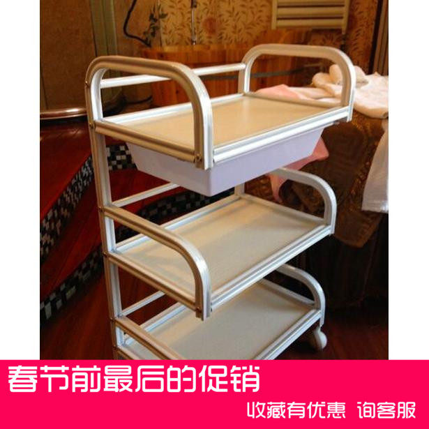包邮推车美容院小推车三层抽屉美容美发工具车厨房置物架特价