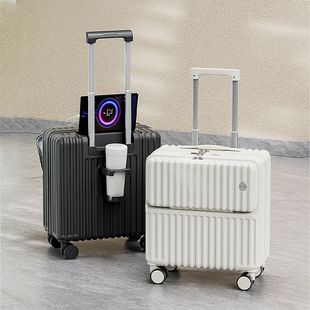 箱万向轮拉杆箱 前置开口行李箱便携18寸登机箱旅行箱20寸学生密码