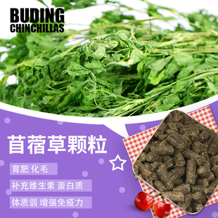 傻傻龙猫 100g 紫花苜蓿草颗粒 龙猫兔子天竺鼠牧草龙猫粮饲料