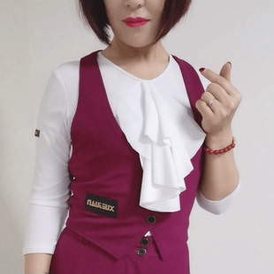 全后背 三扣马甲 衣长46cm 浩婷雪娟