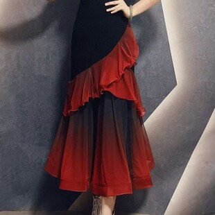 裙长85 鱼线包臀渐变裙 裙摆360 浩婷雪娟