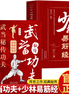 正版2册 武当秘传功夫+少林正宗易筋经 气功心法武当太极拳拳谱拳法秘籍 武术古籍内功心法武术内家拳武当功夫武术健身拳法书籍