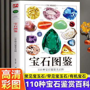 正版 宝石图鉴 110种宝石鉴赏大百科 宝石矿石收藏鉴赏图册 钻石珠宝玉石宝石原石图鉴特征鉴定收藏知识书籍 矿物与岩石完全图鉴