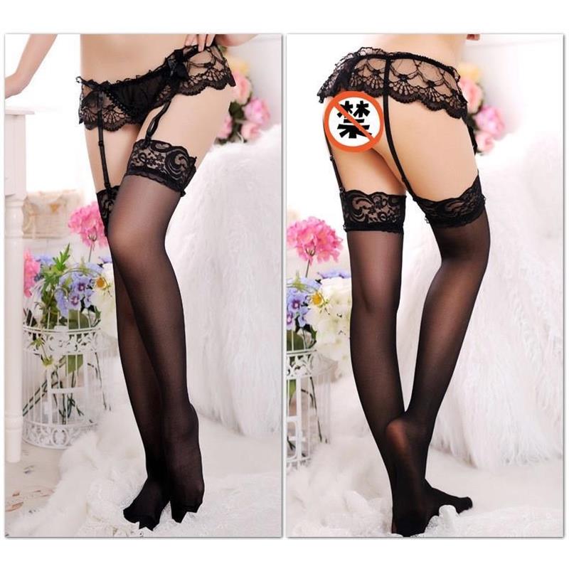 袜性感吊带袜内衣火辣镂空套装透明超薄蕾丁字袜教师情调伊人