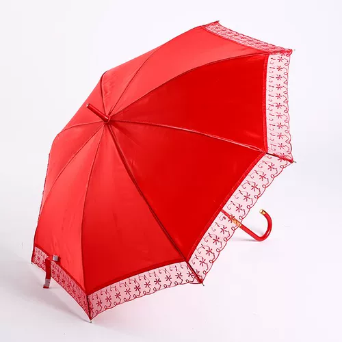 Свадебная невеста Красный зонтик Традиционный китайский длинное кружево