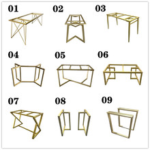 定制岩板桌腿支架大理石餐桌腿大板桌脚茶几书桌架子金属不锈钢架