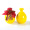 Ceramic yellow one kilogram wine bottle+fabric rope film