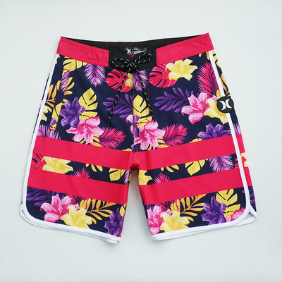 千速外贸男士防水弹力沙滩短裤健体冲浪休闲宽松运动大码短裤速干