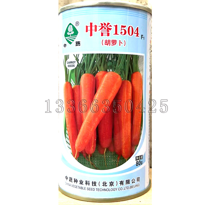 中誉1504胡萝卜种子 夏秋中早熟鲜食榨汁桔红色胡萝卜籽蔬菜种子